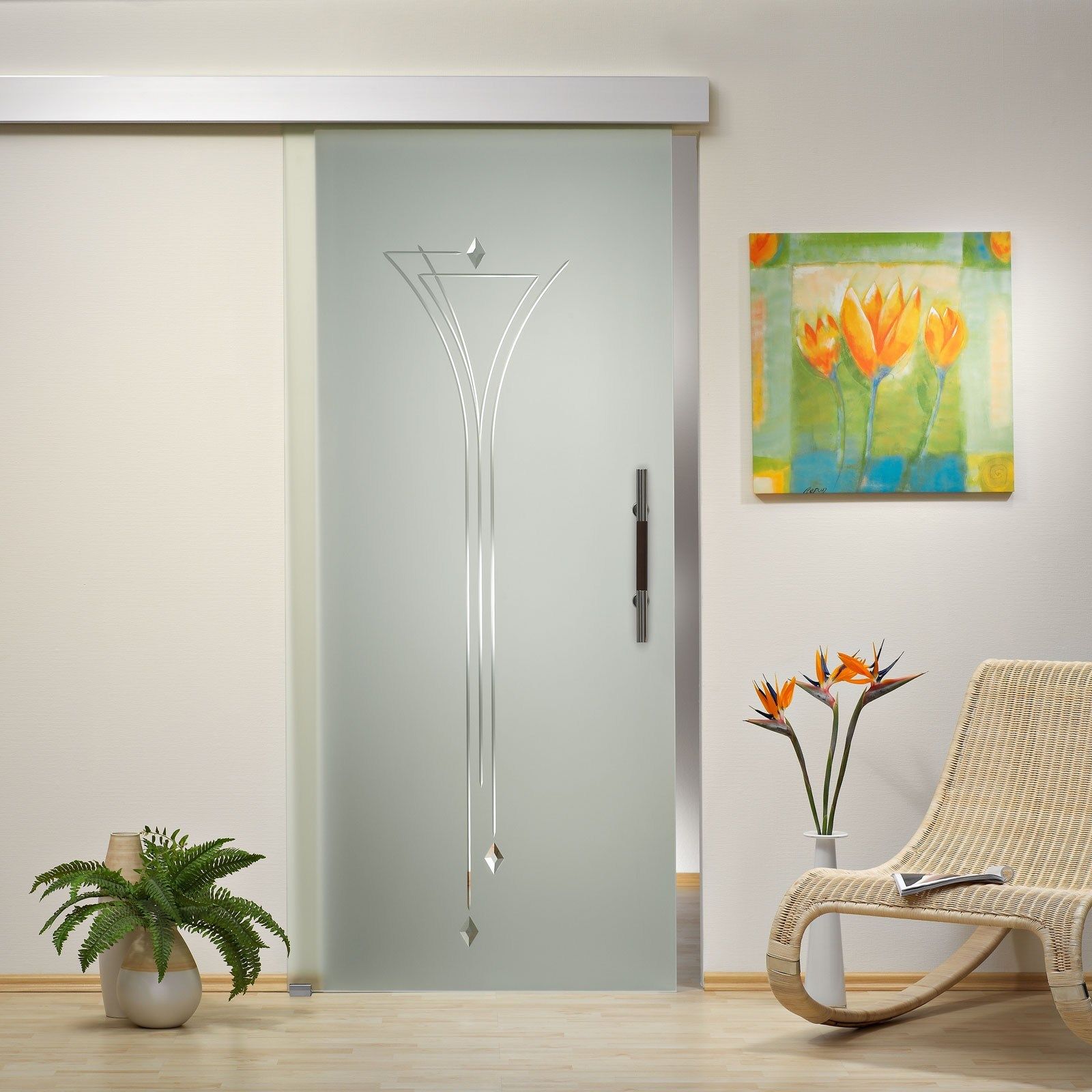 Glasdesign Carmen skleněné posuvné dveře 1025 x 2050 mm 