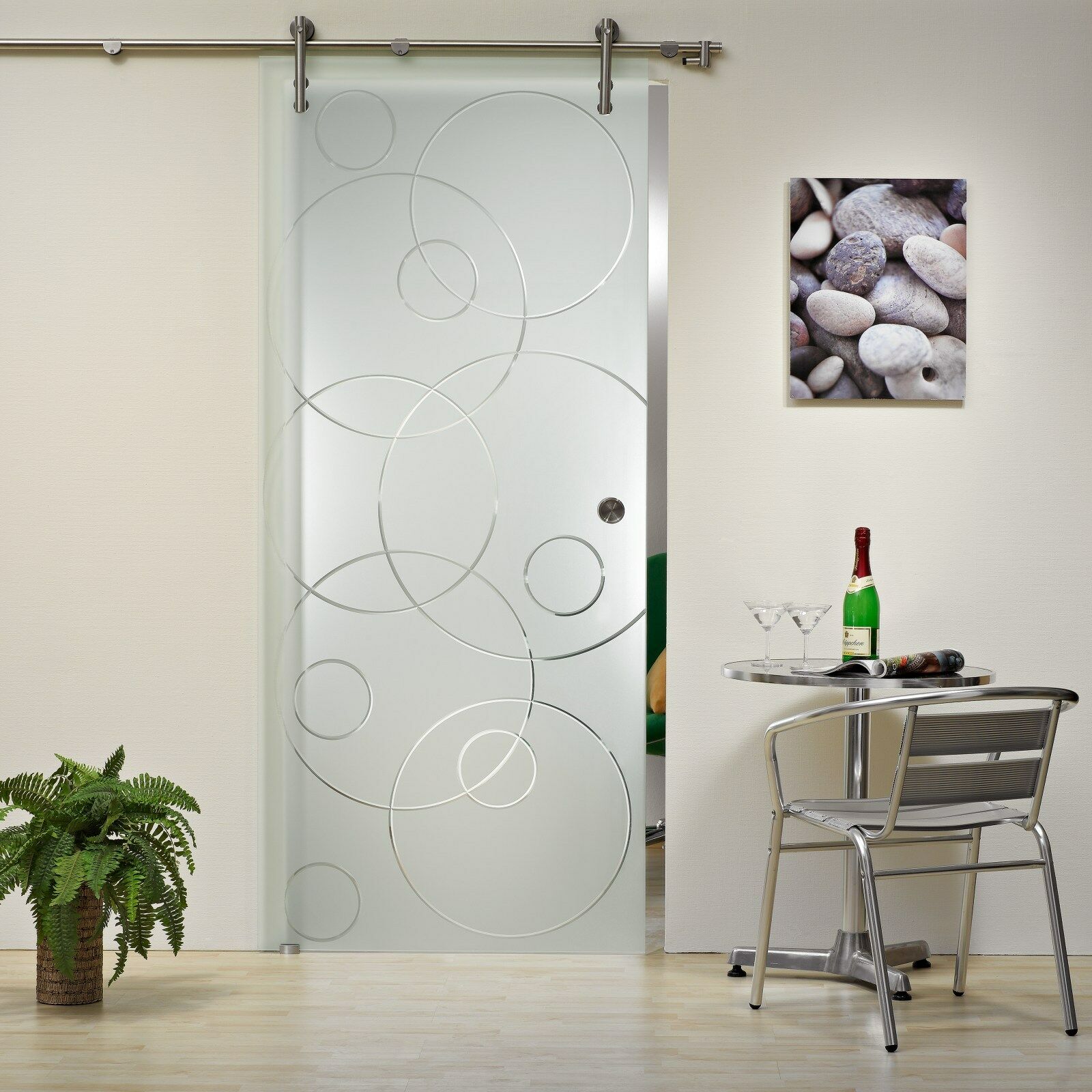 Glasdesign Neapol V1000 skleněné posuvné dveře 900 x 2050 mm