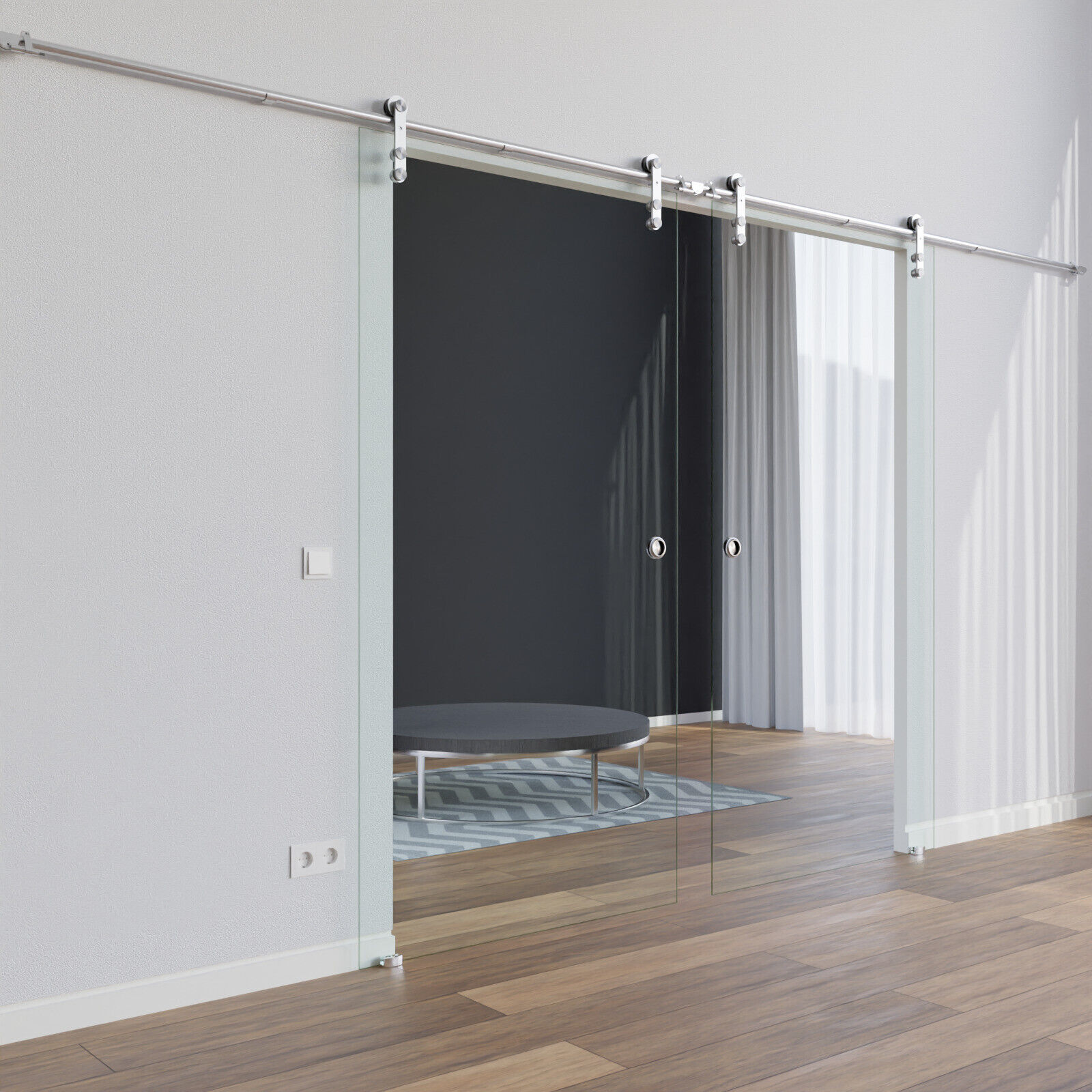 Amod Padova Deluxe skleněné posuvné dveře dvoukřídlé 2x 90 x 205 cm
