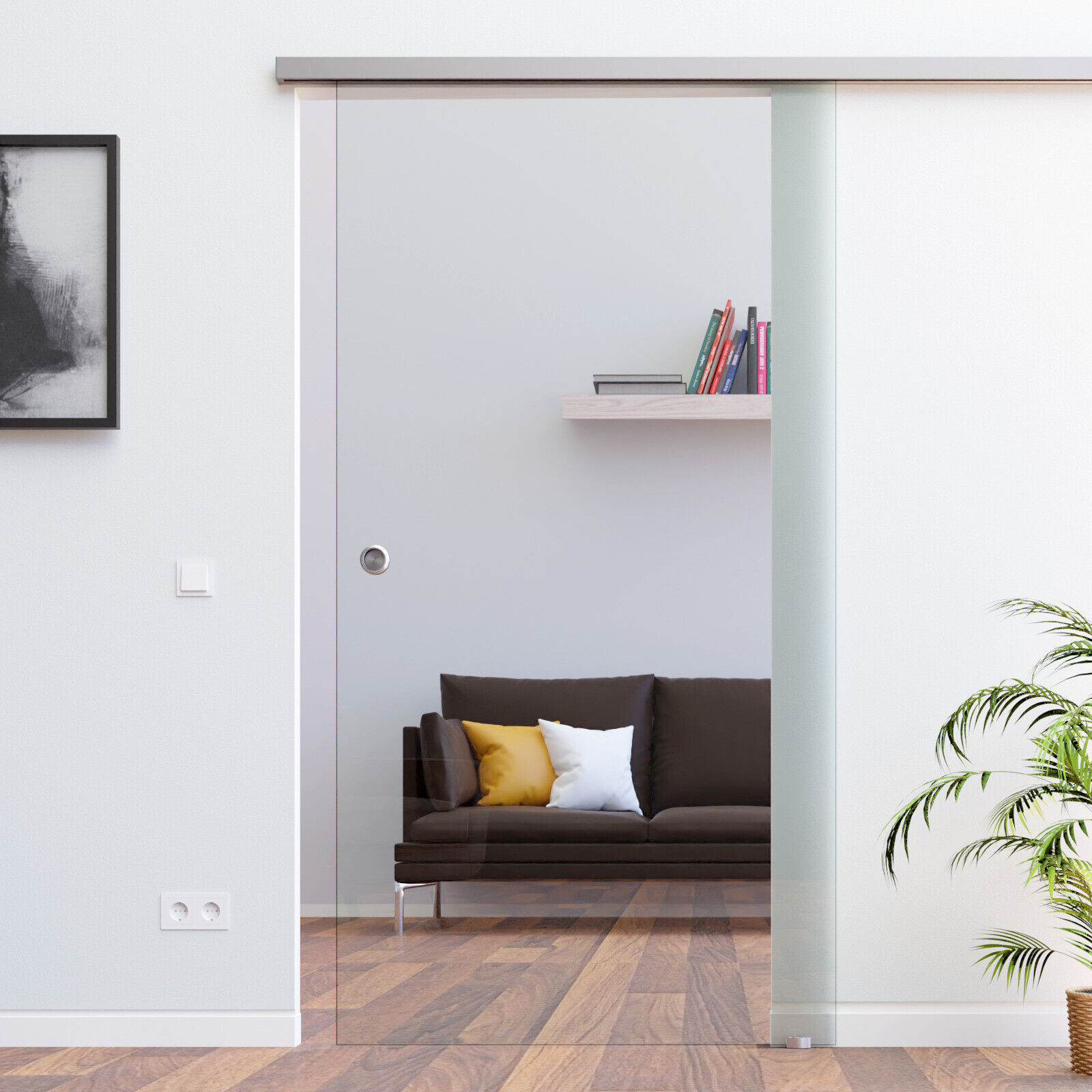 Amod Padova skleněné posuvné dveře 775 x 2175 mm s mušlí