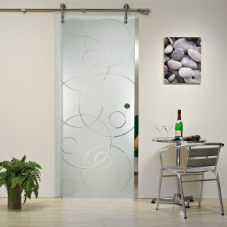Glasdesign Neapol V1000 skleněné posuvné dveře 775 x 2050 mm